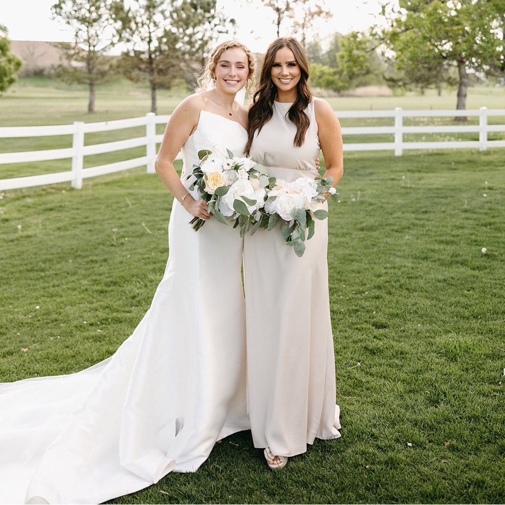 BHLDN Beckett Satin Charmeuse Maxi Dress - Champagne